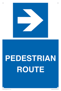 PEDESTRIAN ROUTE - right arrow